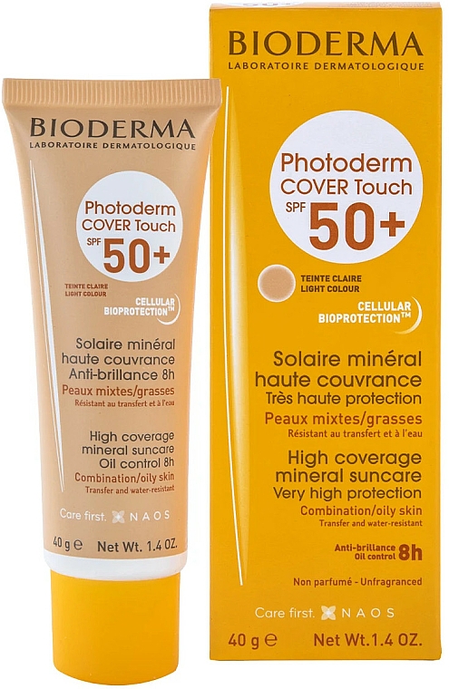 Mattierende, mineralische Tönungscreme für fettige und Mischhaut SPF 50 - Bioderma Photoderm Cover Touch SPF 50 — Bild N1