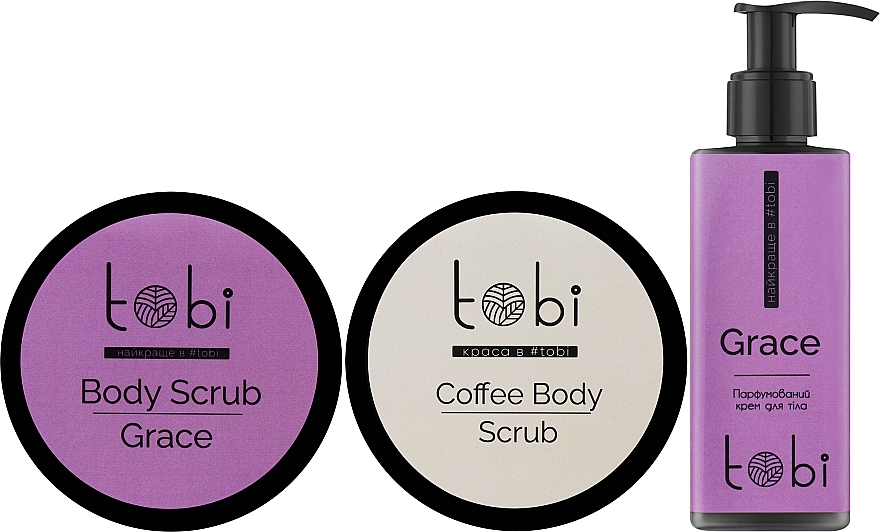 Set - Tobi (Körperpeeling 2x250ml + Körpercreme 200ml)  — Bild N1