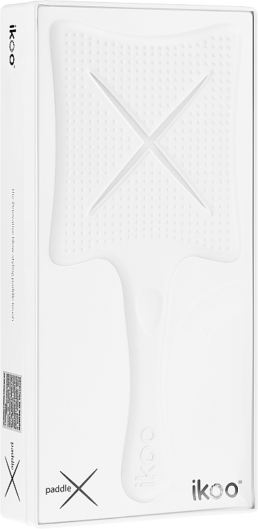 Detangler-Haarbürste Classic Platinum White - Ikoo Paddle X Classic Platinum White — Bild N2
