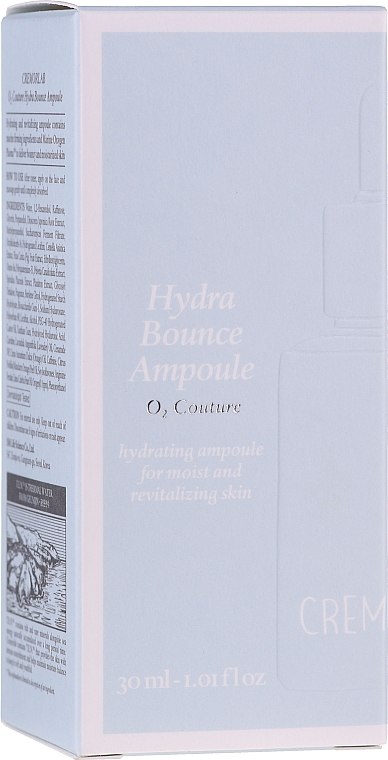 Feuchtigkeitsspendende und revitalisierende Gesichtsampulle - Cremorlab Hydra Bounce Ampoule O2 Couture — Bild N1