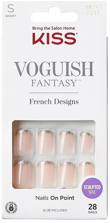 Künstliche Nägel mit Kleber - Kiss Voguish Fantasy French Designs  — Bild N2