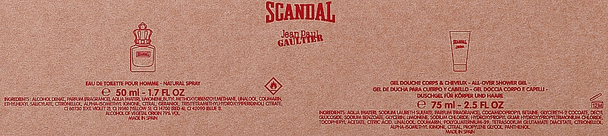 Jean Paul Gaultier Scandal Pour Homme - Duftset (Eau de Toilette 50 ml + Duschgel 75 ml) — Bild N3