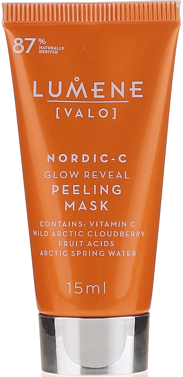 GESCHENK! Peeling-Gesichtsmaske mit Vitamin C, Moltebeere und Fruchtsäure - Lumene Valo Nordic C Glow Reveal Peeling Mask (Mini) — Bild N1