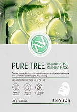 Düfte, Parfümerie und Kosmetik Tuchmaske für das Gesicht mit Teebaumextrakt - Enough Pure Tree Balancing Pro Calming Mask