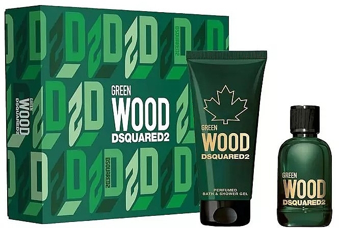 Dsquared2 Green Wood Pour Homme - Duftset (Eau de Toilette 100ml + Duschgel 150ml)  — Bild N1