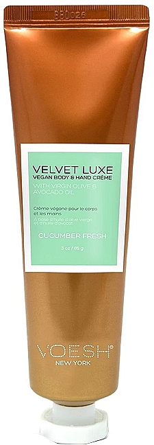 Körper- und Handcreme mit frischer Gurke - Voesh Velvet Luxe Vegan Body & Hand Cream Cucumber Fresh — Bild N1
