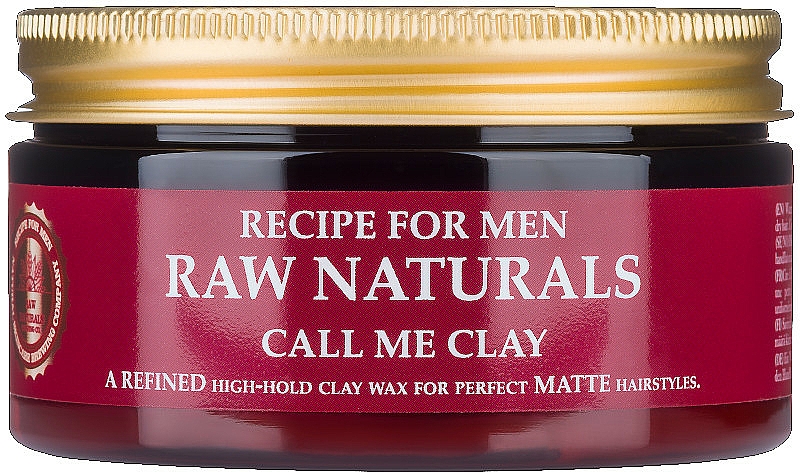 Haarwachs auf Tonbasis mit Matteffekt - Recipe For Men RAW Naturals Call Me Clay — Bild N1