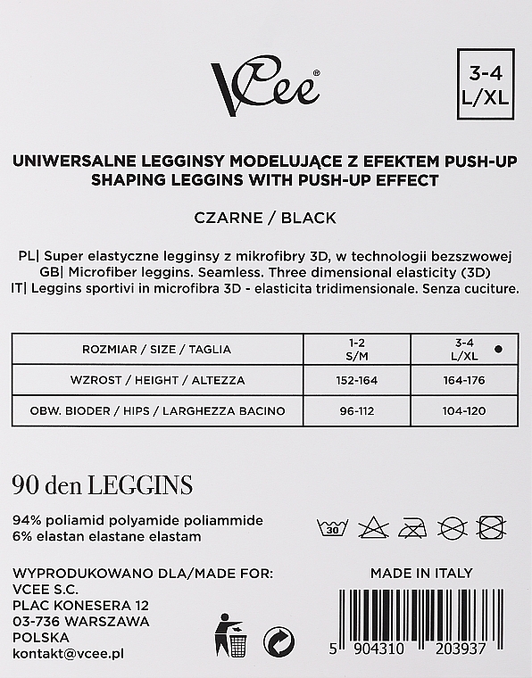 Leggings mit Push-Up-Effekt - VCee Shaping Leggins With Push-Up Effect  — Bild N1