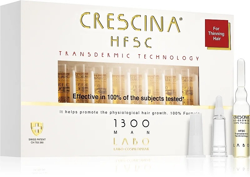 Haarampullen für Männer - Crescina HFSC Transdermic 1300 Man — Bild N1