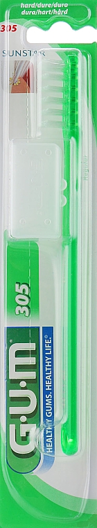 Zahnbürste 305 hart grün - G.U.M Hard Regular Toothbrush — Bild N1