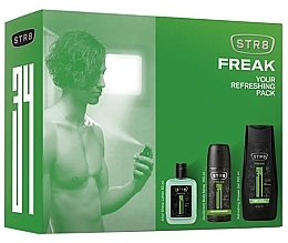 STR8 Freak - Körperpflegeset (Deospray 150ml + Duschgel 250ml + After Shave Lotion 50ml)  — Bild N1