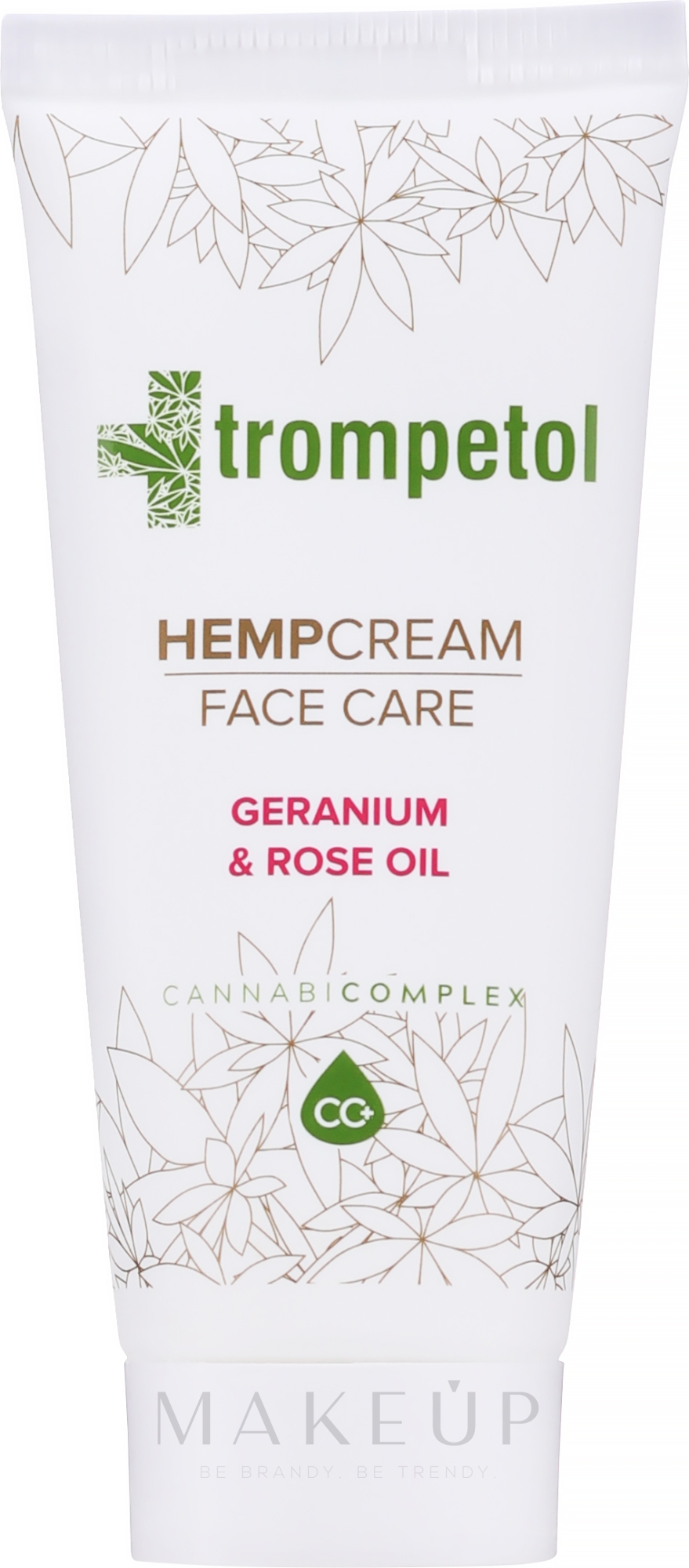 Feuchtigkeitsspendende Gesichtscreme mit Rosen- und Geranienöl - Trompetol Hempcream Face Care — Bild 40 ml