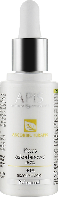 Ascorbinsäure 40% - APIS Professional Ascorbic TerApis Ascorbic Acid 40% — Bild N1