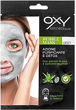 Düfte, Parfümerie und Kosmetik Reinigende Tuchmaske für das Gesicht mit Aktivkohle und Aloe Vera - Oxy Bubble Mask