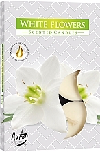Teekerzen weiße Blumen - Bispol White Flowers Scented Candles — Bild N1