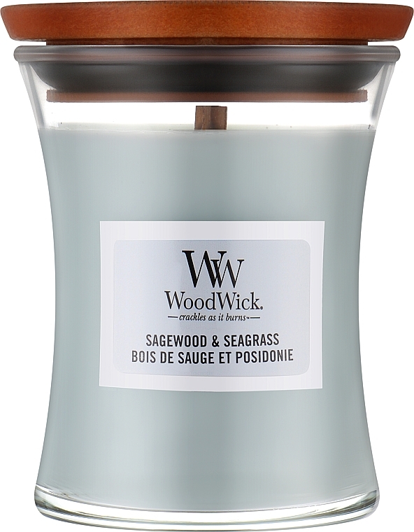Duftkerze - WoodWick Sagewood & Seagrass Candle — Bild N1