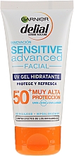 Düfte, Parfümerie und Kosmetik Feuchtigkeitsspendendes Sonnenschutzgel für das Gesicht SPF 50+ - Garnier Delial Ambre Solaire Sensitive Advanced Facial Sunscreen SPF50+