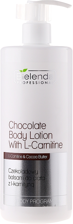Schoko Körperlotion mit L-Carnitin - Bielenda Professional Body Program Chocolate Body Lotion With L-Carnitine