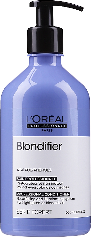 Glanzgebender und regenerierender Conditioner für blondes Haar mit Acaibeeren-Extrakt - L'Oreal Professionnel Serie Expert Blondifier Illuminating Conditioner — Foto N5