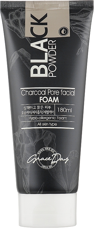 Waschschaum für das Gesicht mit Aktivkohle - Grace Day Black Powder Charcoal Pore Facial Foam — Bild N1