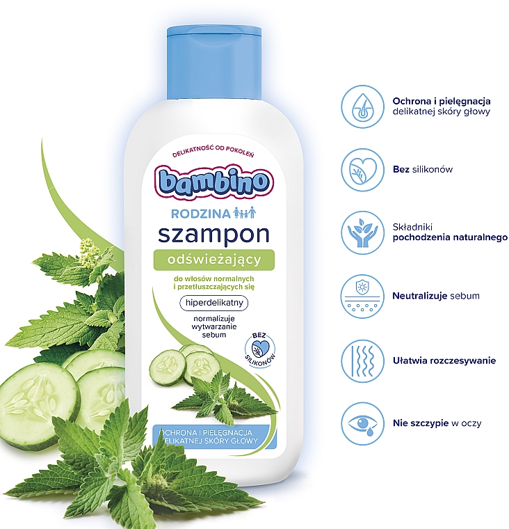 Erfrischendes Shampoo für normales bis fettiges Haar - Bambino Family Refreshing Shampoo — Bild N4