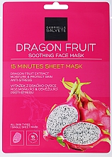 Beruhigende feuchtigkeitsspendende und schützende Tuchmaske für das Gesicht mit Passionsfruchtextrakt - Gabriella Salvete Dragon Fruit Soothing Face Mask — Bild N1