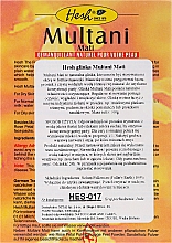 Reinigendes Gesichtspulver mit Multani Mati Tonerde - Hesh Multani Mati Natural Cleancer for Skin — Bild N2
