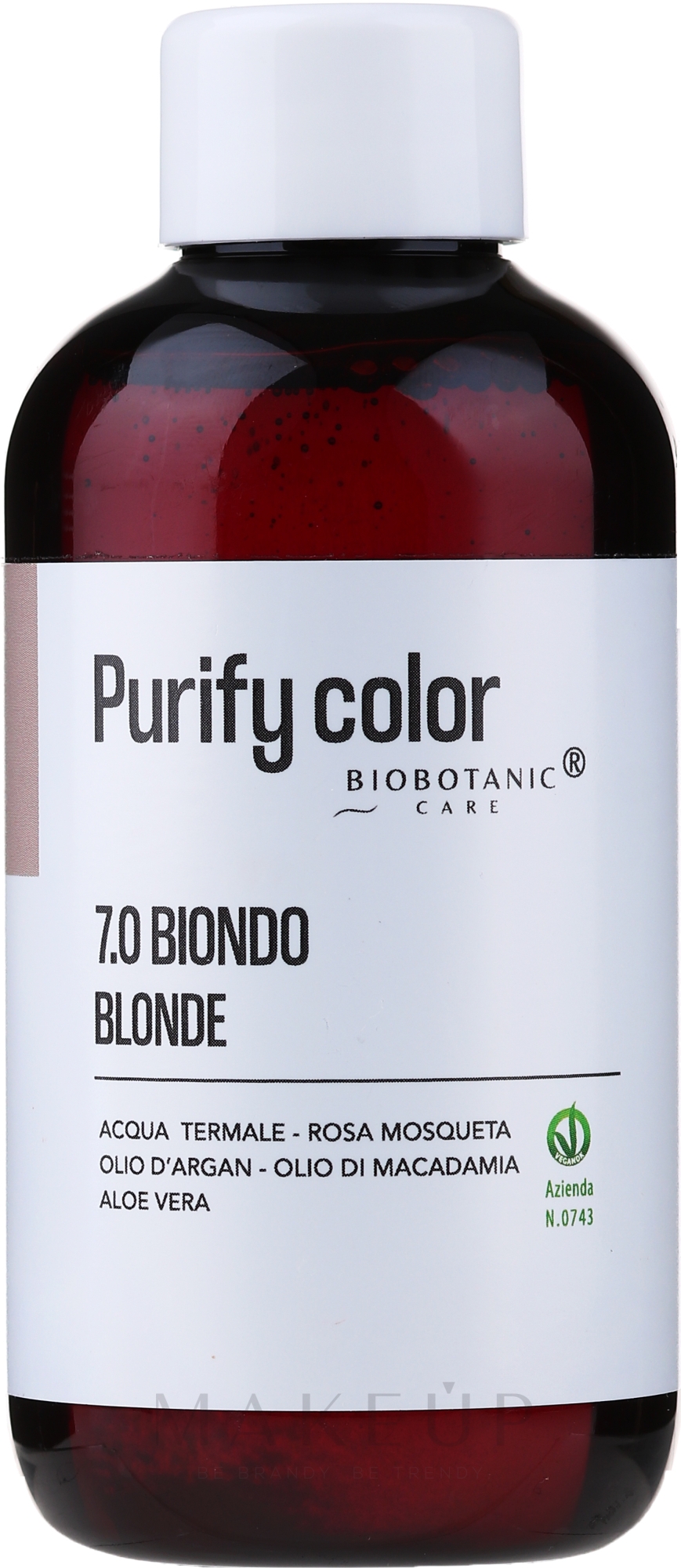 Haarfarbe mit pflegenden Ölen 150 ml - BioBotanic Purify Color — Bild 7.0 - Blonde