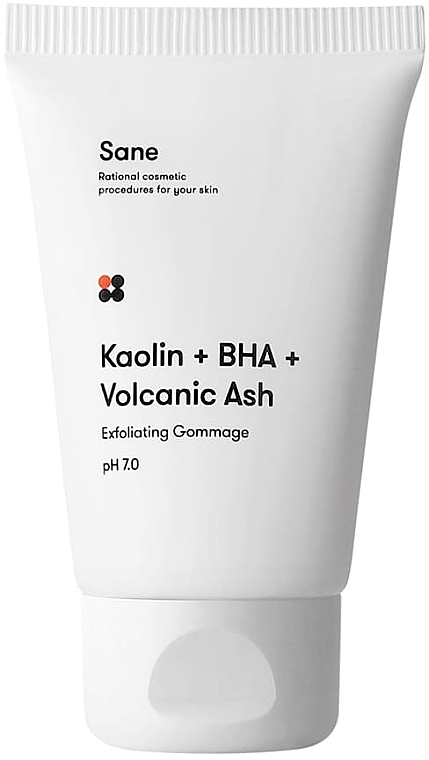 Gesichtscreme mit Salicylsäure - Sane Kaolin + BHA + Volcanic Ash Exfoliating Gommage PH 7.0 — Bild N1