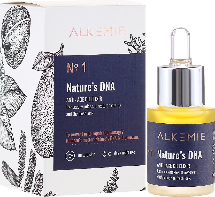 Revitalisierendes Anti-Aging Öl-Elixier für das Gesicht - Alkmie Nature’s DNA Oil Elixir — Bild N1
