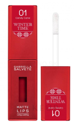 Matter Lippenstift - Gabriella Salvete Winter Time Matte Lips Long Lasting — Bild 01 - Candy Cane