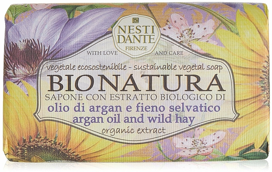 Naturseife Argan Oil & Wild Hay - Nesti Dante Vegetable Soap Bio Natura Collection — Bild N1