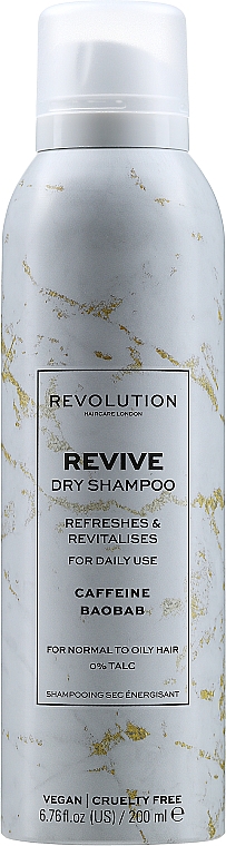Erfrischendes und revitalisierendes Trockenshampoo für normales bis fettiges Haar ohne Talkum - Revolution Revive Refreshes & Revitalises Dry Shampoo — Bild N1