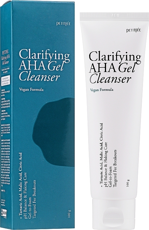 Aufhellendes Gesichtswaschgel für Problemhaut mit AHA-Säuren - Petitfee&Koelf Clarifying AHA Gel Cleanser — Bild N2