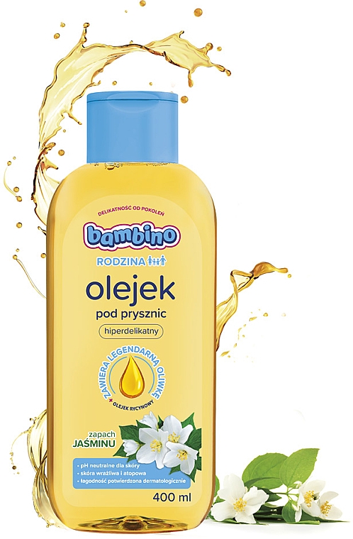 Duschöl mit Jasminduft für empfindliche und atopische Haut - Bambino Family Shower Oil — Foto N4