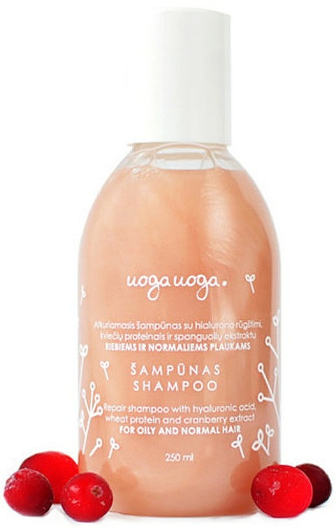 Regenerierendes Shampoo mit Hyaluronsäure und Moosbeerextrakt für fettiges und normales Haar - Uoga Uoga Shampoo Hyaluronic Acid