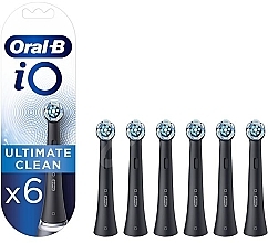 Düfte, Parfümerie und Kosmetik Austauschbare Zahnbürstenköpfe für elektrische Zahnbürste schwarz 6 St. - Oral-B iO Ultimate Clean