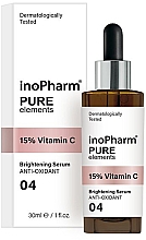 Düfte, Parfümerie und Kosmetik Gesichtsserum mit 15% Vitamin C - InoPharm Pure Elements 15% Vitamin C Brightening Serum