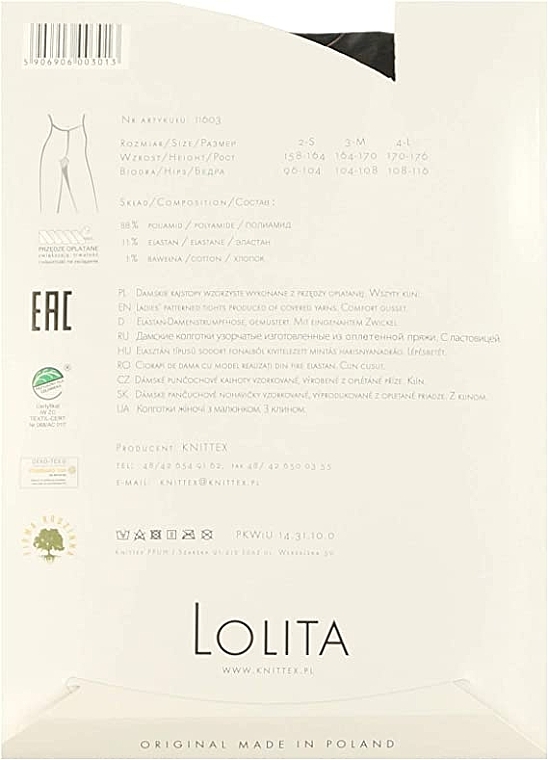 Strumpfhosen für Damen Lolita 20 Den nero - Knittex — Bild N2
