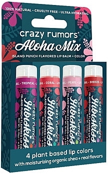 Lippenset - Crazy Rumors Aloha Tinted Lip Mix Pack (Lippenbalsam 4x4.25g) — Bild N1