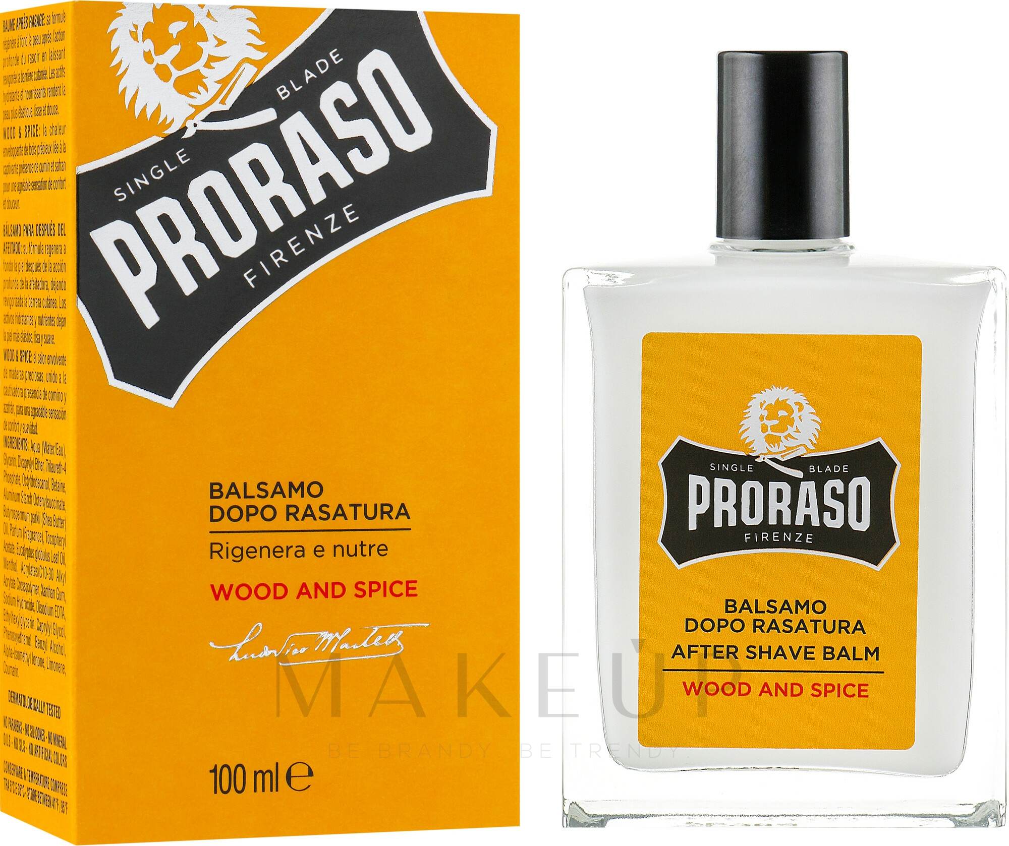 After Shave Balsam - Proraso Wood And Spice After Shave Balm — Bild 100 ml