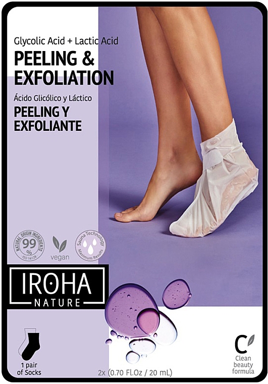 Fußmaske - Iroha Nature Lavender Exfoliating Feet Socks Foot Mask — Bild N1