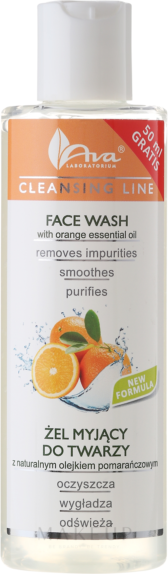 Gesichtsreinigungsgel mit ätherischem Orangenöl - Ava Laboratorium Cleansing Line Face Wash With Orange Essential Oil — Bild 200 ml