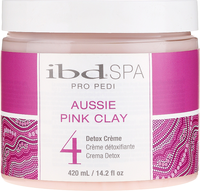 Feuchtigkeitsspendende Fußcreme mit rosa Tonerde - IBD Aussie Pink Clay Detox Creme — Bild N1