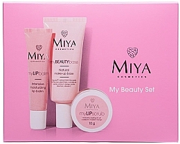 Lippenpflegeset - Miya Cosmetics My Beauty Set (Lippenpeeling 10g + Lippenbalsam 15ml + Make-up Base 30ml) — Bild N1