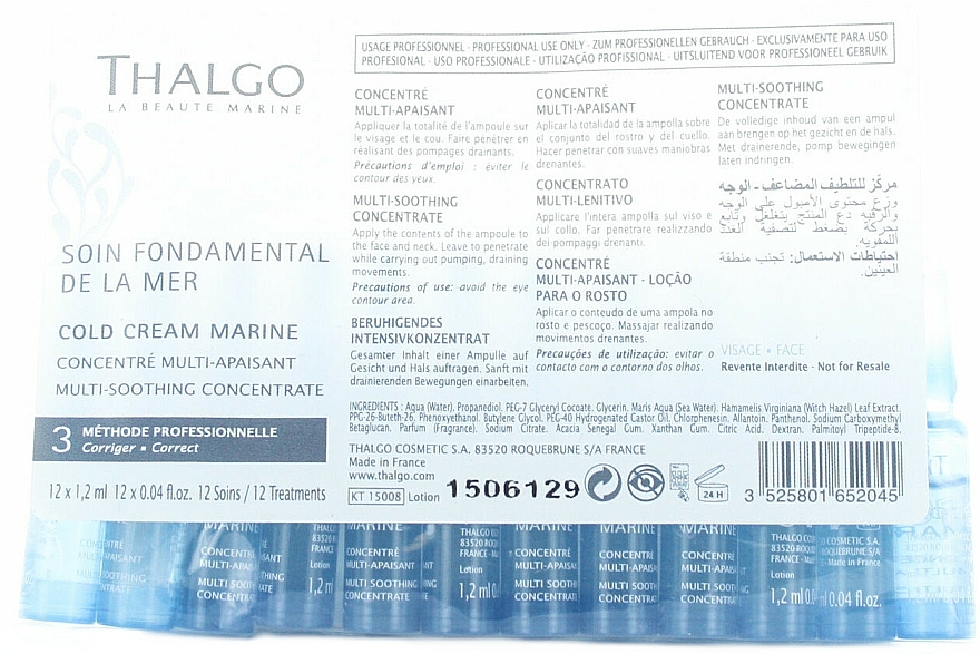 Intensiv beruhigendes Gesichtskonzentrat für trockene Haut - Thalgo Cold Cream Marine Multi-Soothing Concentrate — Bild N4