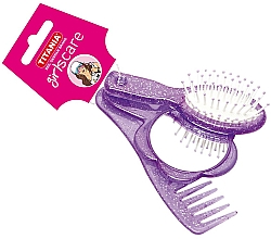 Haarpflegeset für Mädchen 3-tlg. violett - Titania — Bild N1