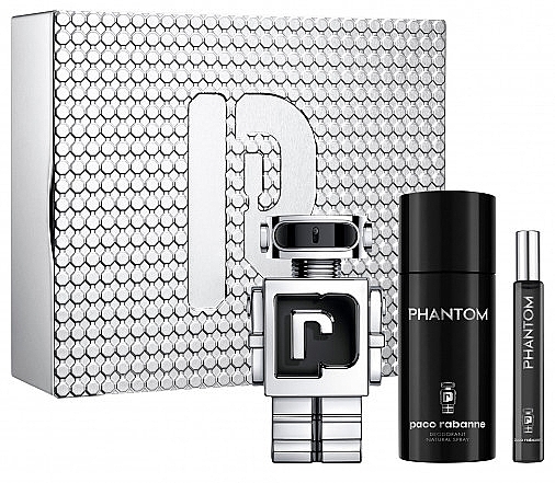 Duftset (Eau de Toilette 100ml + Eau de Toilette 10ml + Deodorant 150ml)  - Paco Rabanne Phantom  — Bild N1