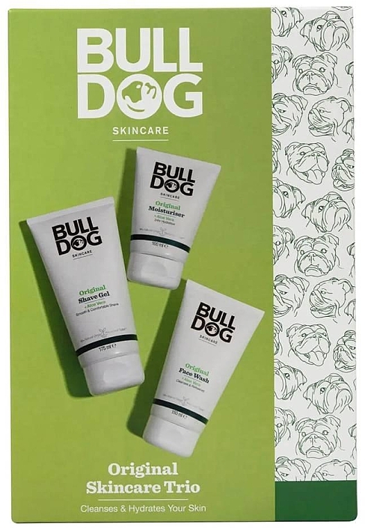Set - Bulldog Skincare Original Skincare Trio Set (sh/gel/175mln + f/wash/150ml + f/cr/100ml) — Bild N1