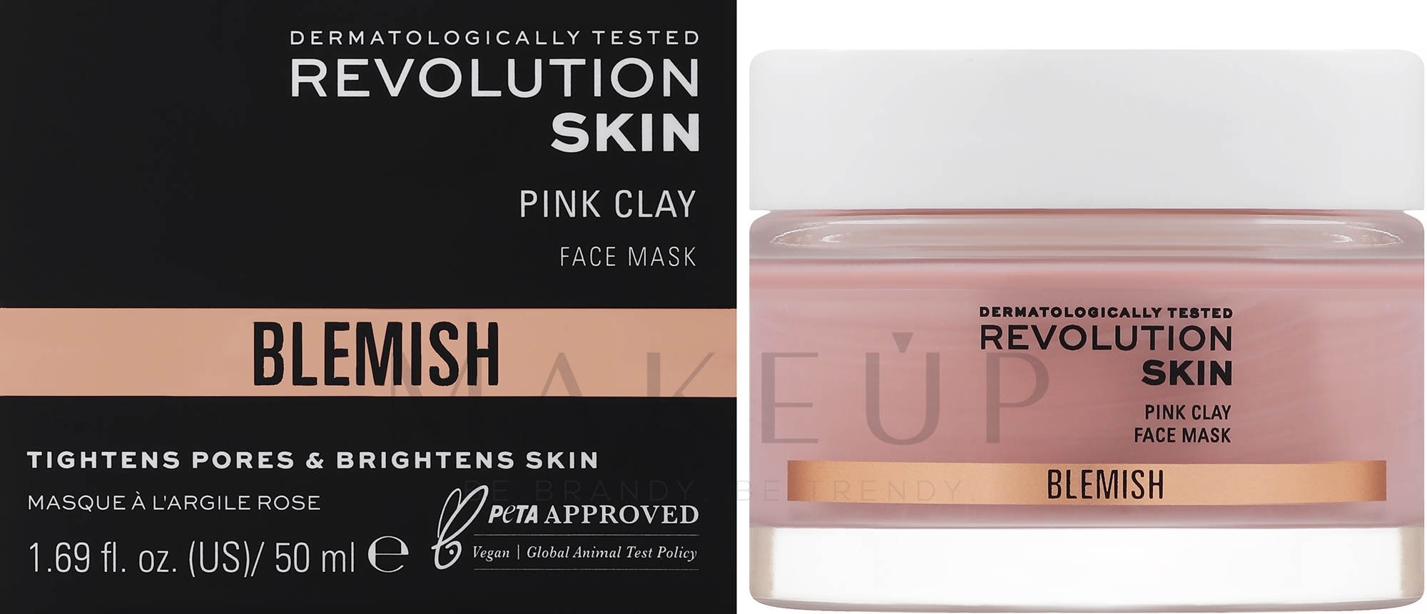 Detox-Maske für das Gesicht mit rosa Tonerde - Makeup Revolution Skincare Pink Clay Detoxifying Face Mask — Bild 50 ml